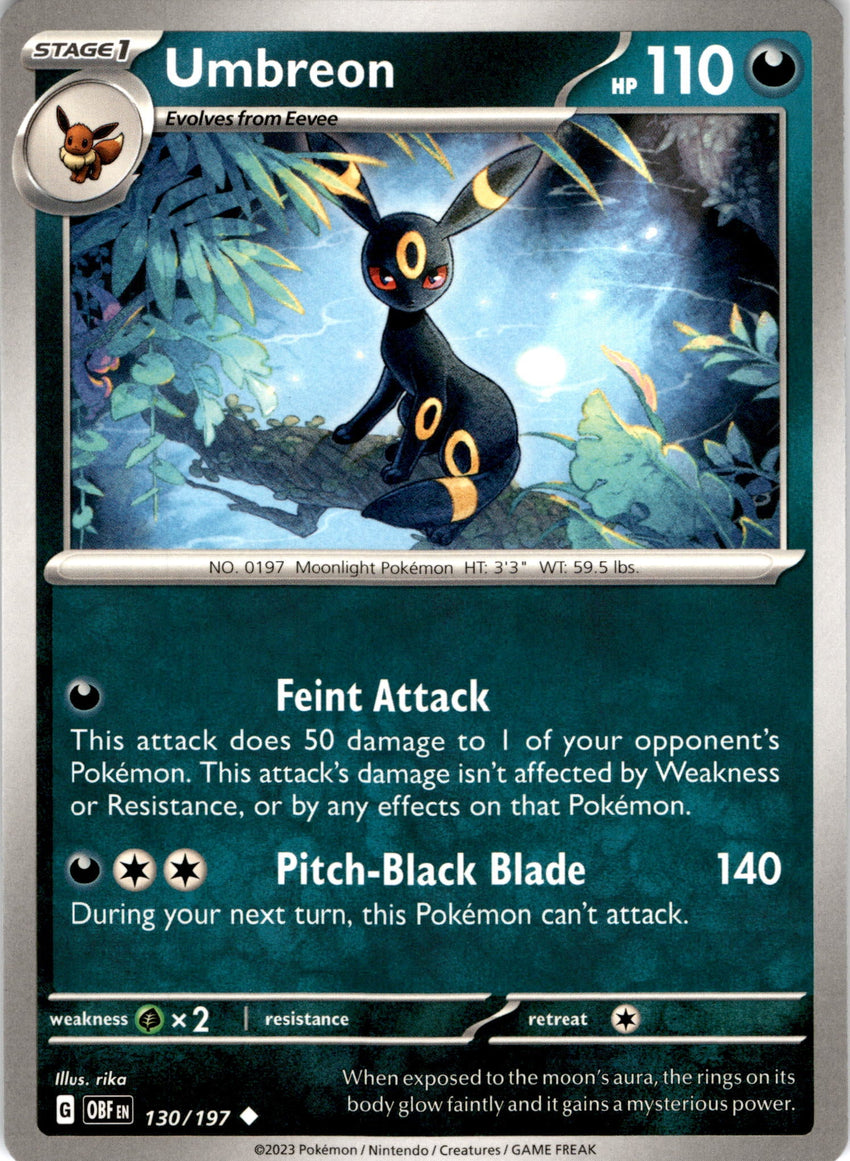 Umbreon - 130/197 - Uncommon Obsidian Flames