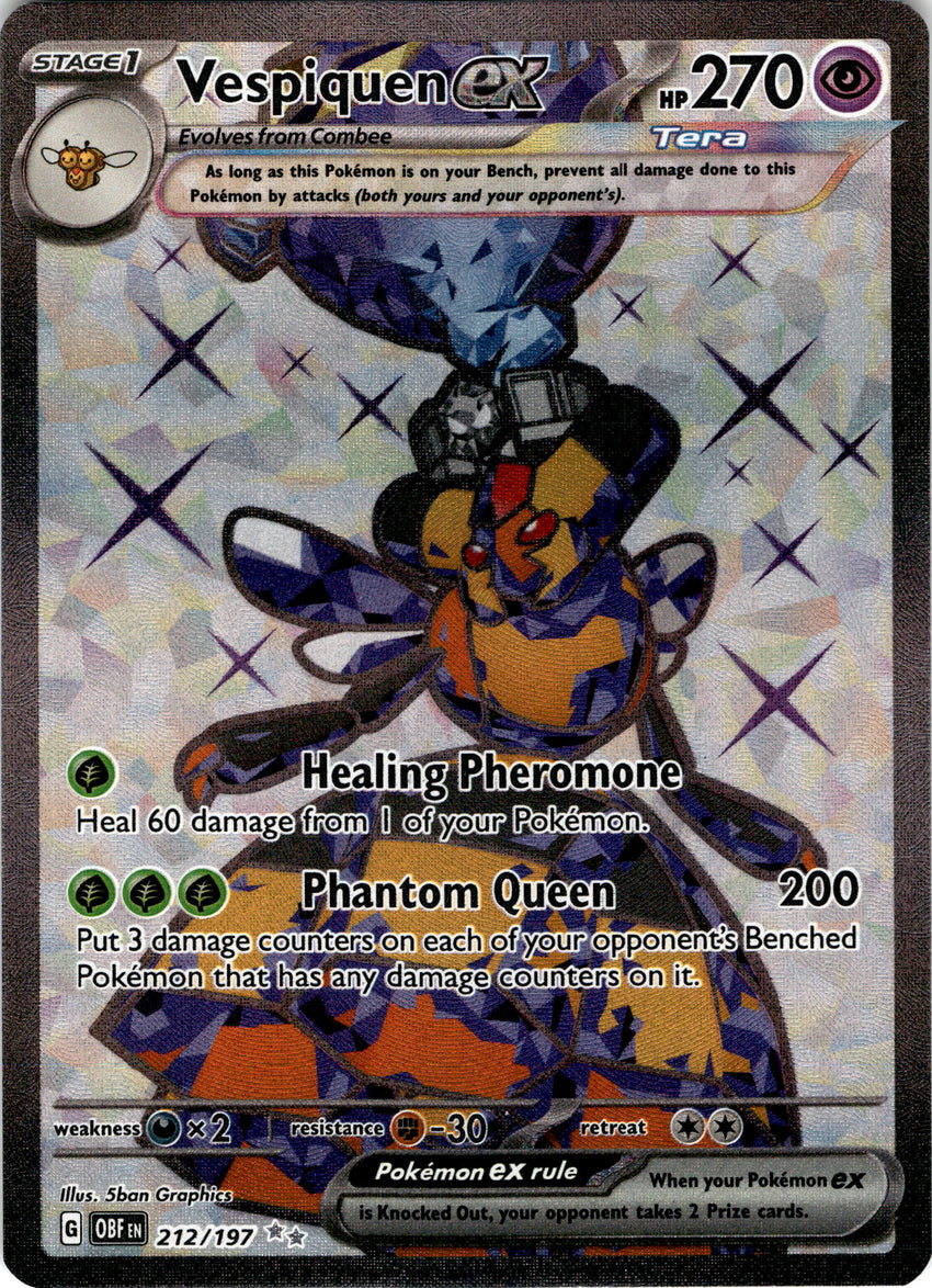 Vespiquen ex - 212/197 - Ultra Rare Obsidian Flames