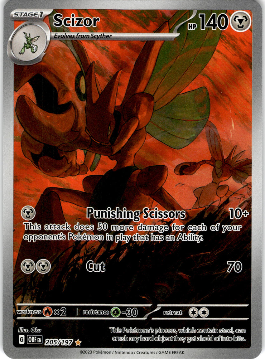 Scizor - 205/197 - Illustration Rare Obsidian Flames