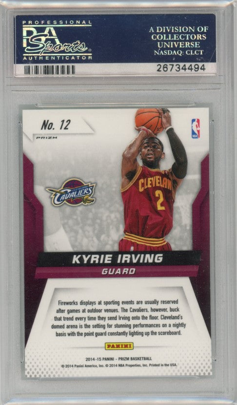 2014-15 Prizm Kyrie Irving Fireworks Silver Prizm No 12 PSA 10 494