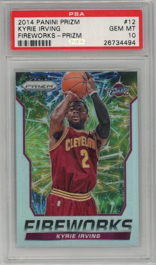2014-15 Prizm Kyrie Irving Fireworks Silver Prizm No 12 PSA 10 494