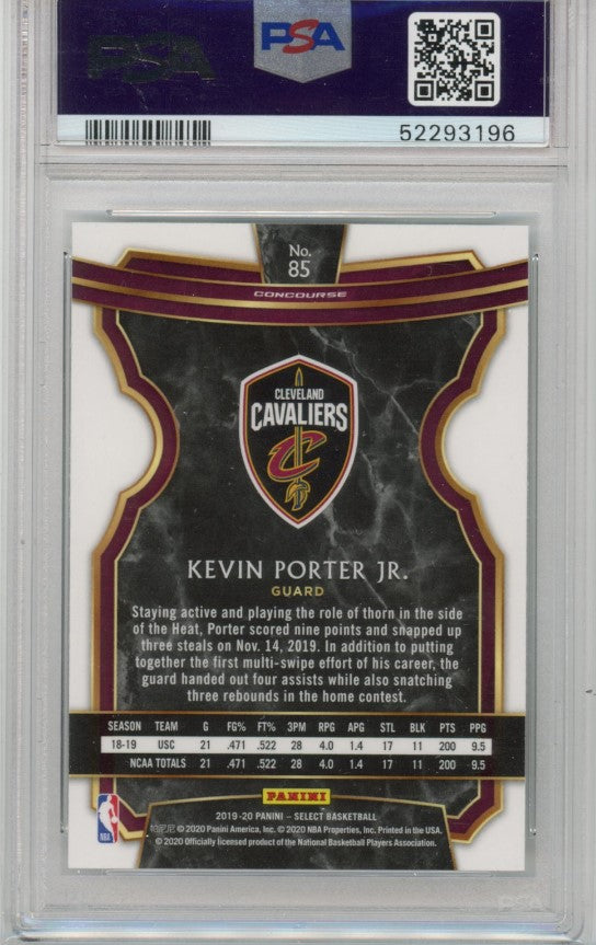 2019-20 Select Kevin Porter Jr Base Courtside Rookie No 85 Psa 10 196