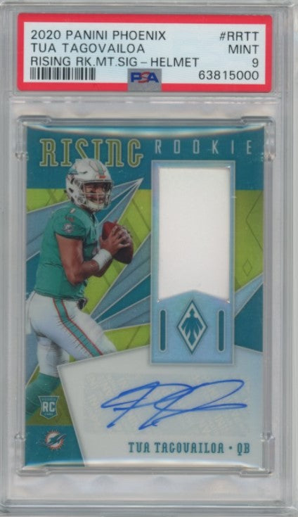 2020 Phoenix Tua Tagovailoa Rising Rookie Patch Auto Helmet 16/25 Psa 9