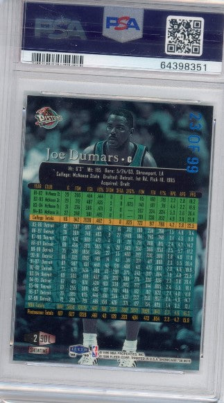 1998 Flair Showcase Joe Dumars Legacy Collection Row 2 23/99 PSA 9