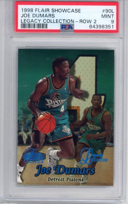 1998 Flair Showcase Joe Dumars Legacy Collection Row 2 23/99 PSA 9
