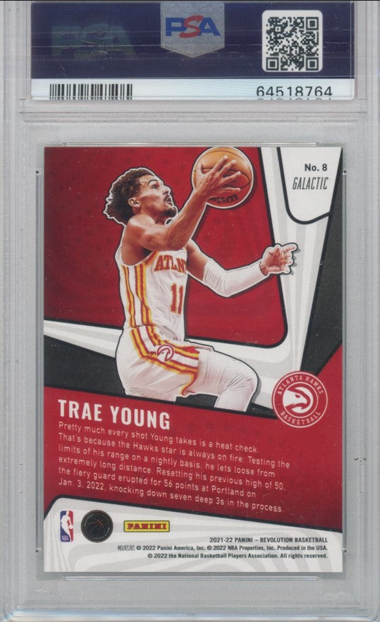2021-22 Revolution Trae Young Supernova Galactic No 8 PSA 9 764