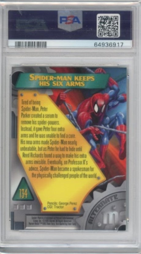 1995 Marvel Metal Spider-man Alternate M Base No 134 Psa 8 917