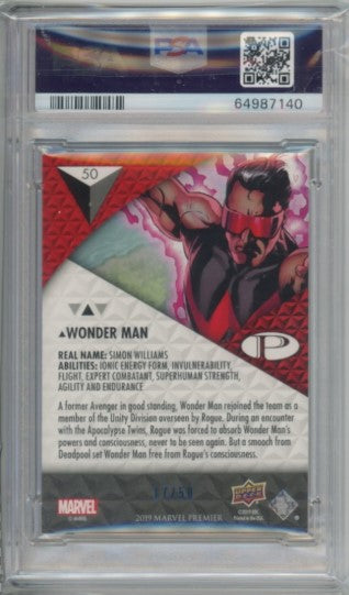 2019 Marvel Premier Wonder Man Blue 17/50 PSA 7