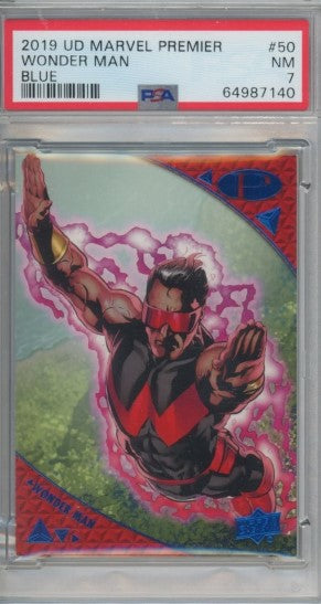 2019 Marvel Premier Wonder Man Blue 17/50 PSA 7