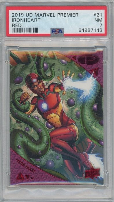 2019 Marvel Premier Ironheart Red 27/30 Psa 7