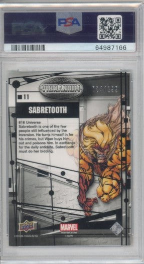 2015 Marvel Vibranium Sabretooth Molten 24/299 PSA 10