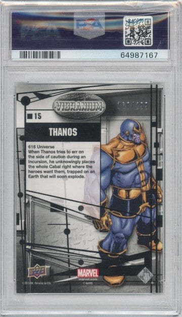 2015 Marvel Vibranium Thanos Molten 160/299 PSA 10