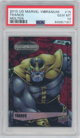 2015 Marvel Vibranium Thanos Molten 160/299 PSA 10