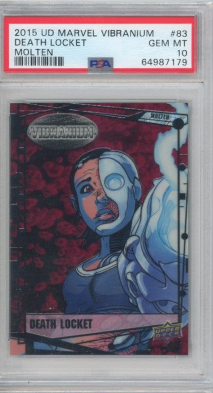 2015 Marvel Vibranium Death Locket Molten 55/299 Psa 10