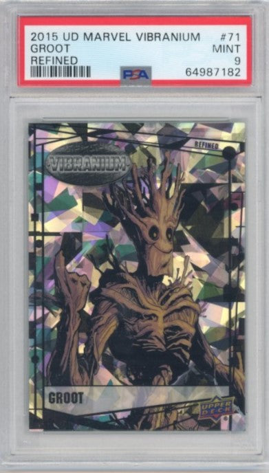 2015 Marvel Vibranium Groot Refined 5/99 PSA 9