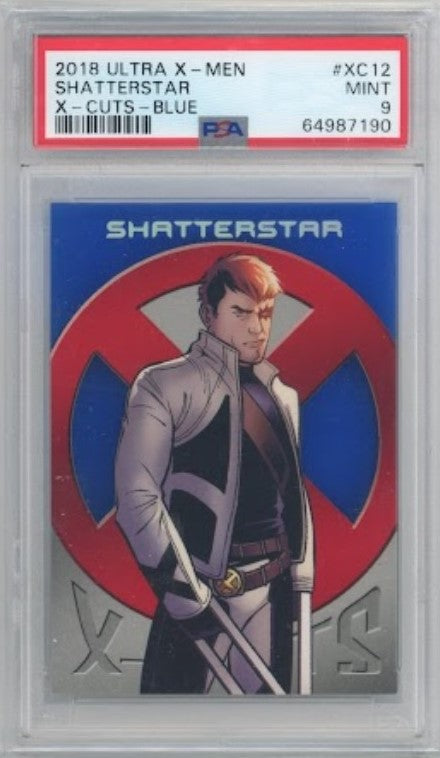 2018 Ultra X-men Shatterstar X-cuts Blue 6/25 PSA 9