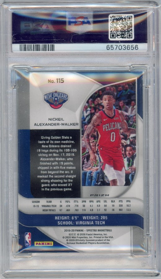 2019-20 Spectra Nickeil Alexander-walker Gold Rookie 5/10 PSA 9