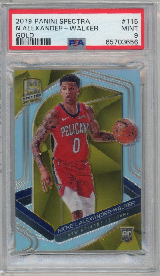 2019-20 Spectra Nickeil Alexander-walker Gold Rookie 5/10 PSA 9