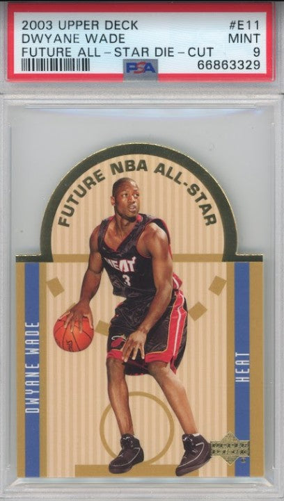 2003 Upper Deck Dwyane Wade Future All-star Die Cut No 11 PSA 9 329