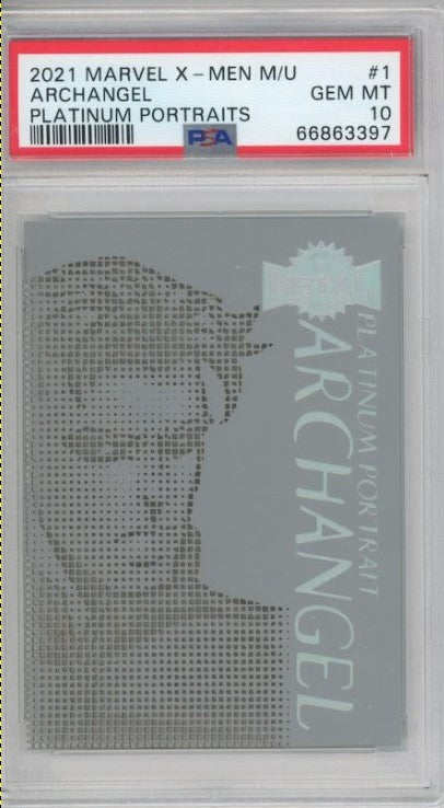 2020-21 X-men Metal Universe Archangel Platinum Portraits Ssp No 1 PSA 10 397