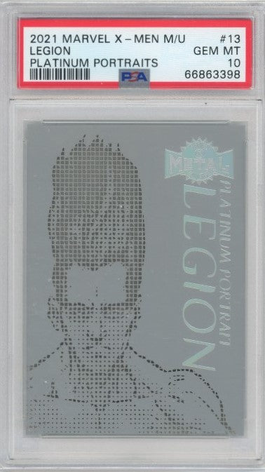 2020-21 X-men Metal Universe Legion Platinum Portraits Ssp No 13 Psa 10 398
