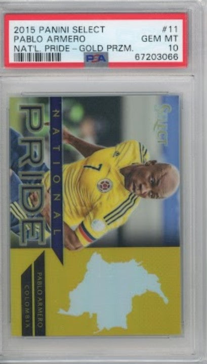 2015-16 Select Pablo Armero National Pride Gold Prizm 7/10 PSA 10