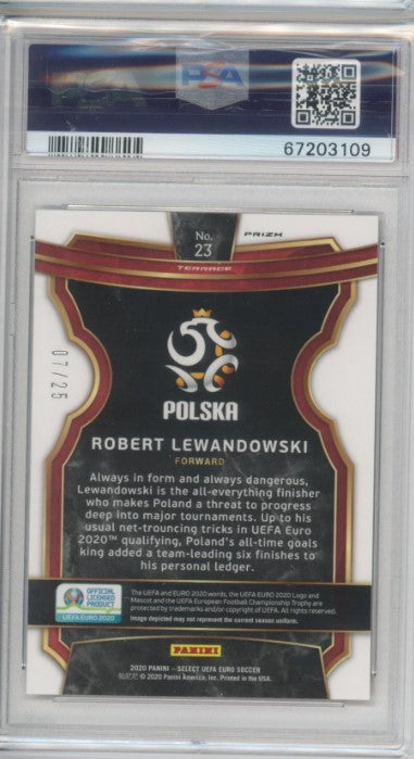 2020 Select Uefa Euro Robert Lewandowski Terrace Sp Tie-dye Prizm 7/25 Psa 10