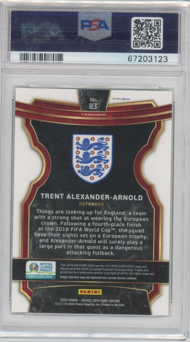 2020 Select Uefa Euro Trent Alexander-arnold Tiger Prizm Ssp No 83 PSA 10 123