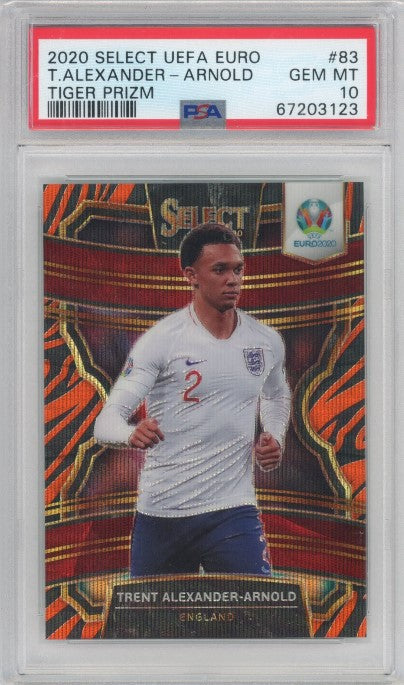 2020 Select Uefa Euro Trent Alexander-arnold Tiger Prizm Ssp No 83 PSA 10 123