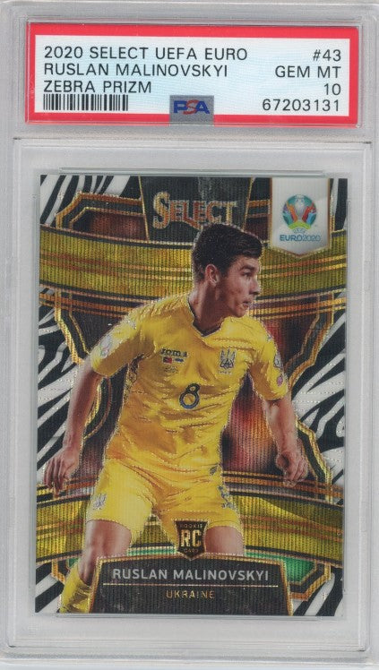 2020 Select Uefa Euro Ruslan Malinovskyi Rookie Zebra Ssp No 43 Psa 10 131