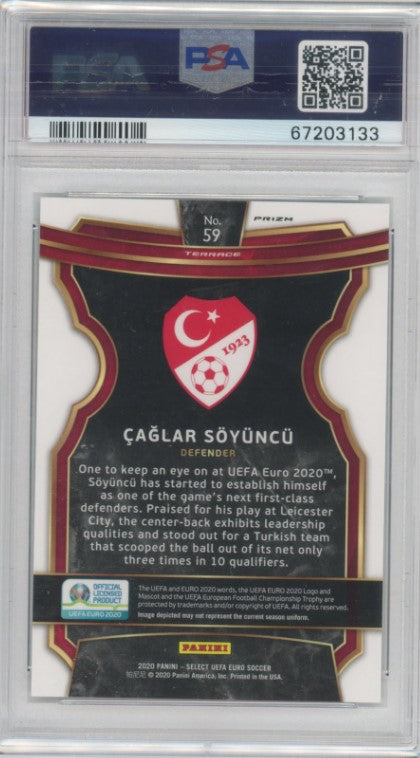 2020 Select Uefa Euro Caglar Soyuncu Terrace Rookie Sp Zebra No 59 PSA 10 133
