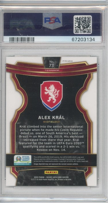 2020 Select Uefa Euro Alex Kral Terrace Rookie Zebra Prizm Ssp No 73 PSA 10 134