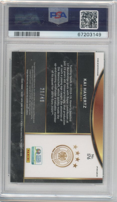 2020 Select Uefa Euro Kai Havertz Mezzanine Camo Prizm 21/49 Psa 10