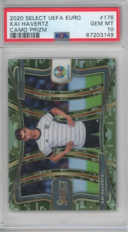 2020 Select Uefa Euro Kai Havertz Mezzanine Camo Prizm 21/49 Psa 10
