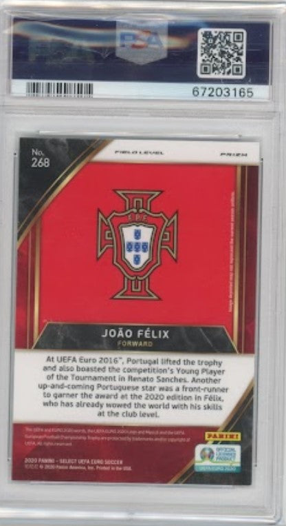 2020 Select Uefa Euro Joao Felix Field Level Sp Silver Prizm No 268 PSA 10 165
