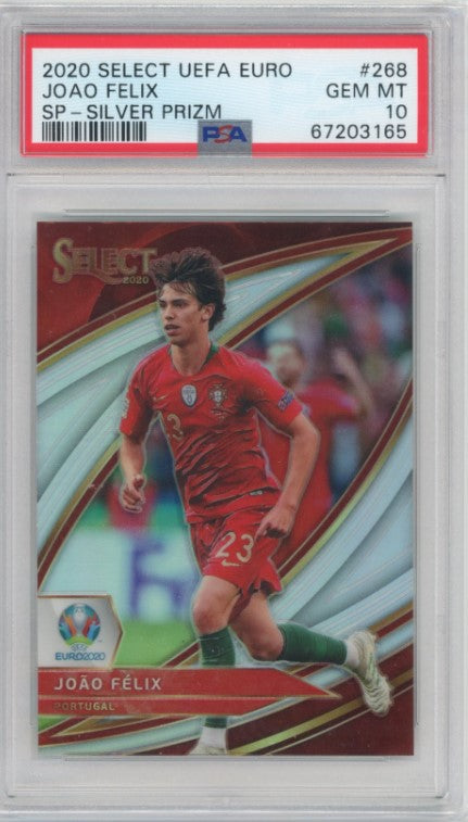 2020 Select Uefa Euro Joao Felix Field Level Sp Silver Prizm No 268 PSA 10 165