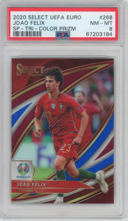 2020 Select Uefa Euro Joao Felix Field Level Sp Tri-color Prizm No 268 Psa 8 184