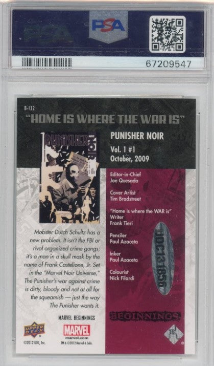 2012 Marvel Beginnings Series 3 Tim Bradstreet Issues Auto No 132 PSA 9 547