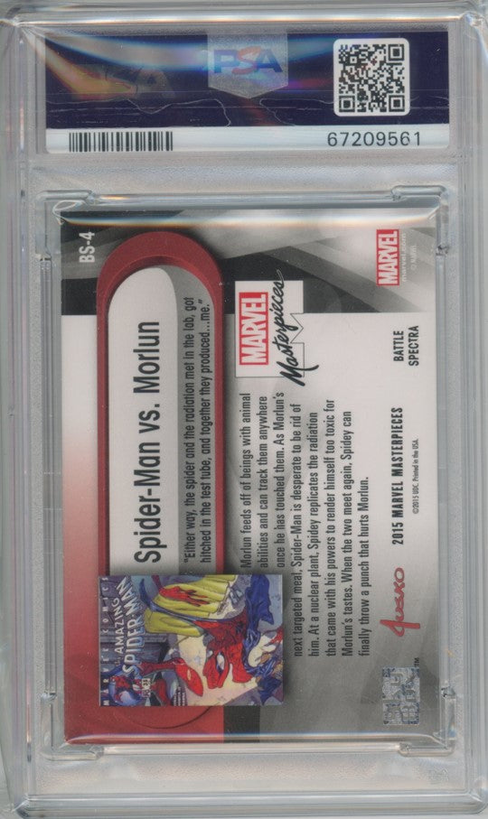 2015 2016 Marvel Masterpieces Spider-man Vs. Morlun Battle Spectra No 4 Psa 7 561