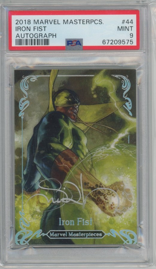 2018 Marvel Masterpieces Iron Fist Auto Series Simone Bianchi 2/10 PSA 9