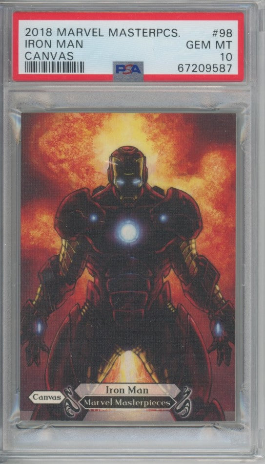 2018 Marvel Masterpieces Iron Man Canvas No 98 PSA 10 587