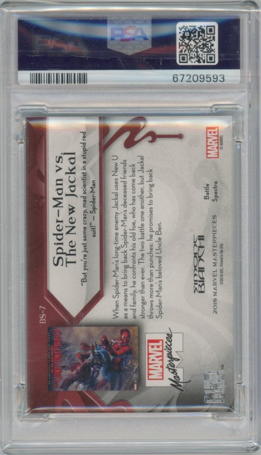 2018 Marvel Masterpieces Spider-man Vs New Jackel Battle Spectra No 7 PSA 9 593
