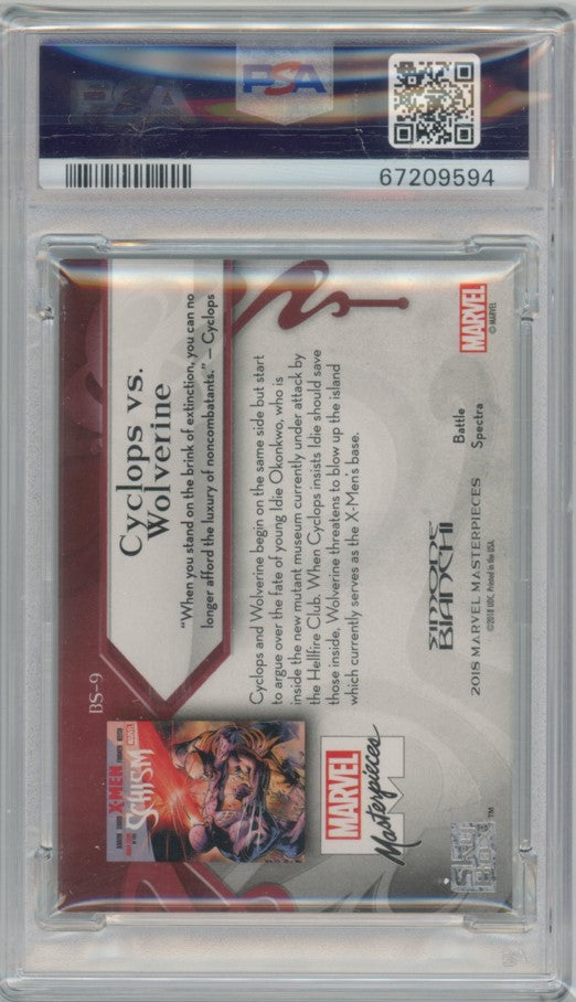 2018 Marvel Masterpieces Cyclops Vs Wolverine Battle Spectra No 9 Psa 8 594