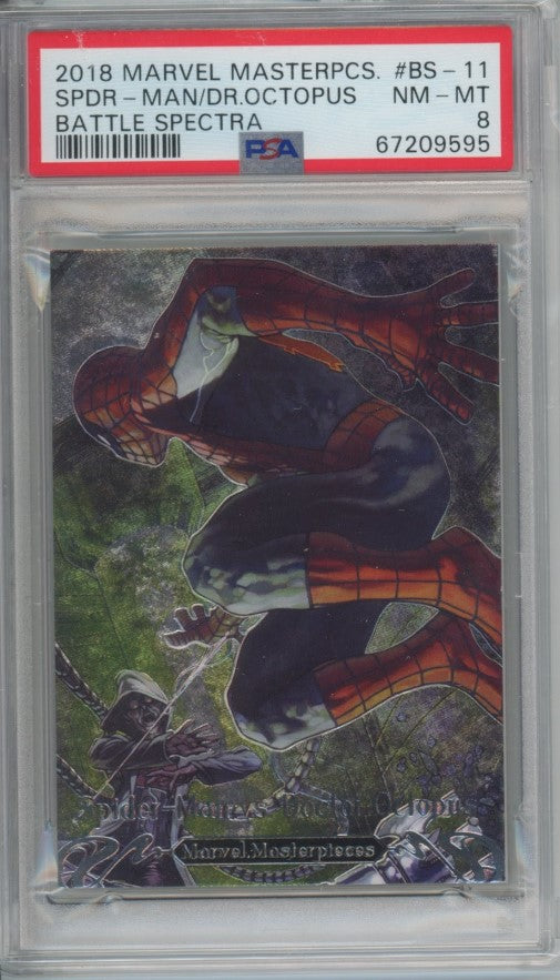 2018 Marvel Masterpieces Spider-man Vs Dr Octopus Battle Spectra No 11 Psa 8 595
