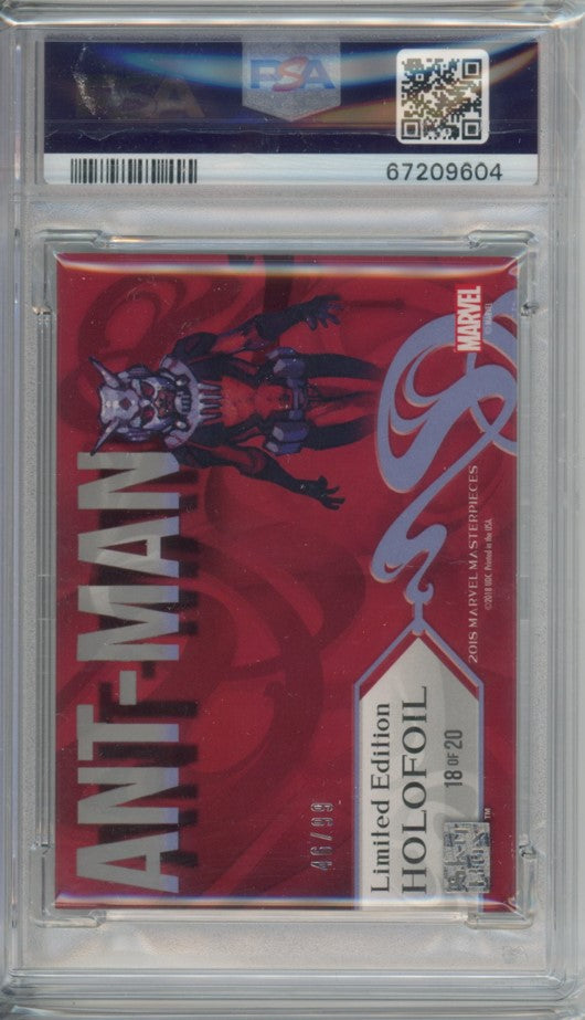 2018 Marvel Masterpieces Ant-man Holofoil Speckle 46/99 PSA 8