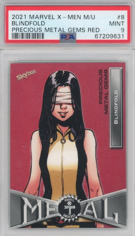 2020-21 X-men Metal Universe Blindfold Precious Metal Gems Pmg Red 80/100 PSA 9
