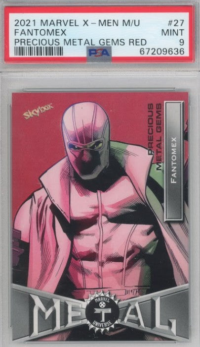 2020-21 X-men Metal Universe Fantomex Precious Metal Gems Pmg Red 44/100 Psa 9