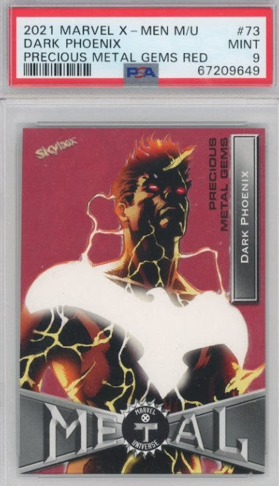 2020-21 X-men Universe Dark Phoenix Precious Metal Gems Pmg Red 93/100 Psa 9