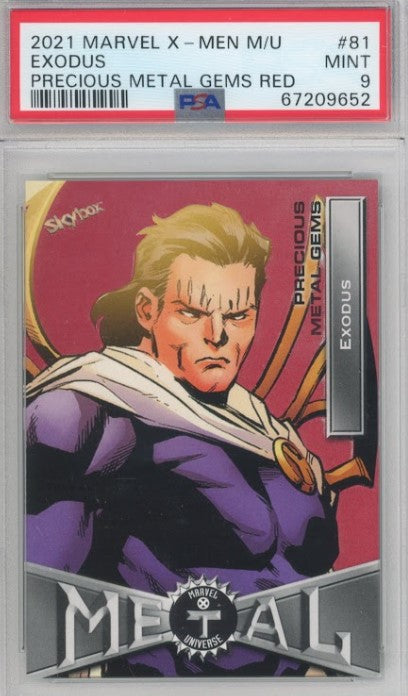 2020-21 X-men Metal Universe Exodus Precious Metal Gems Pmg Red 85/100 Psa 9
