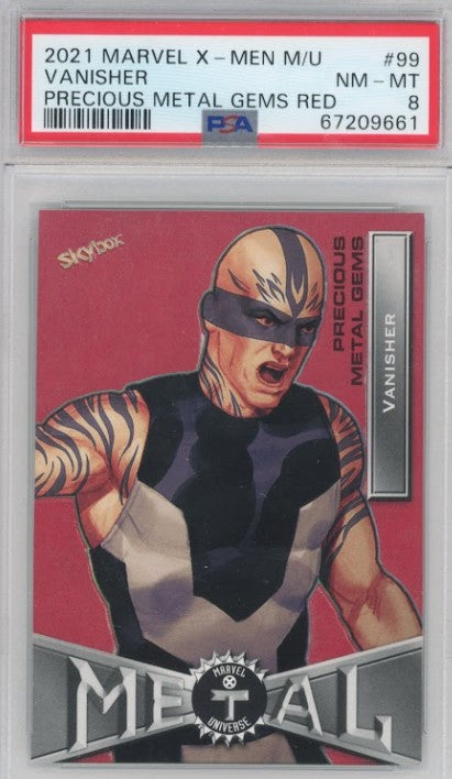 2020-21 X-men Metal Universe Vanisher Precious Metal Gems Pmg Red 26/100 PSA 8